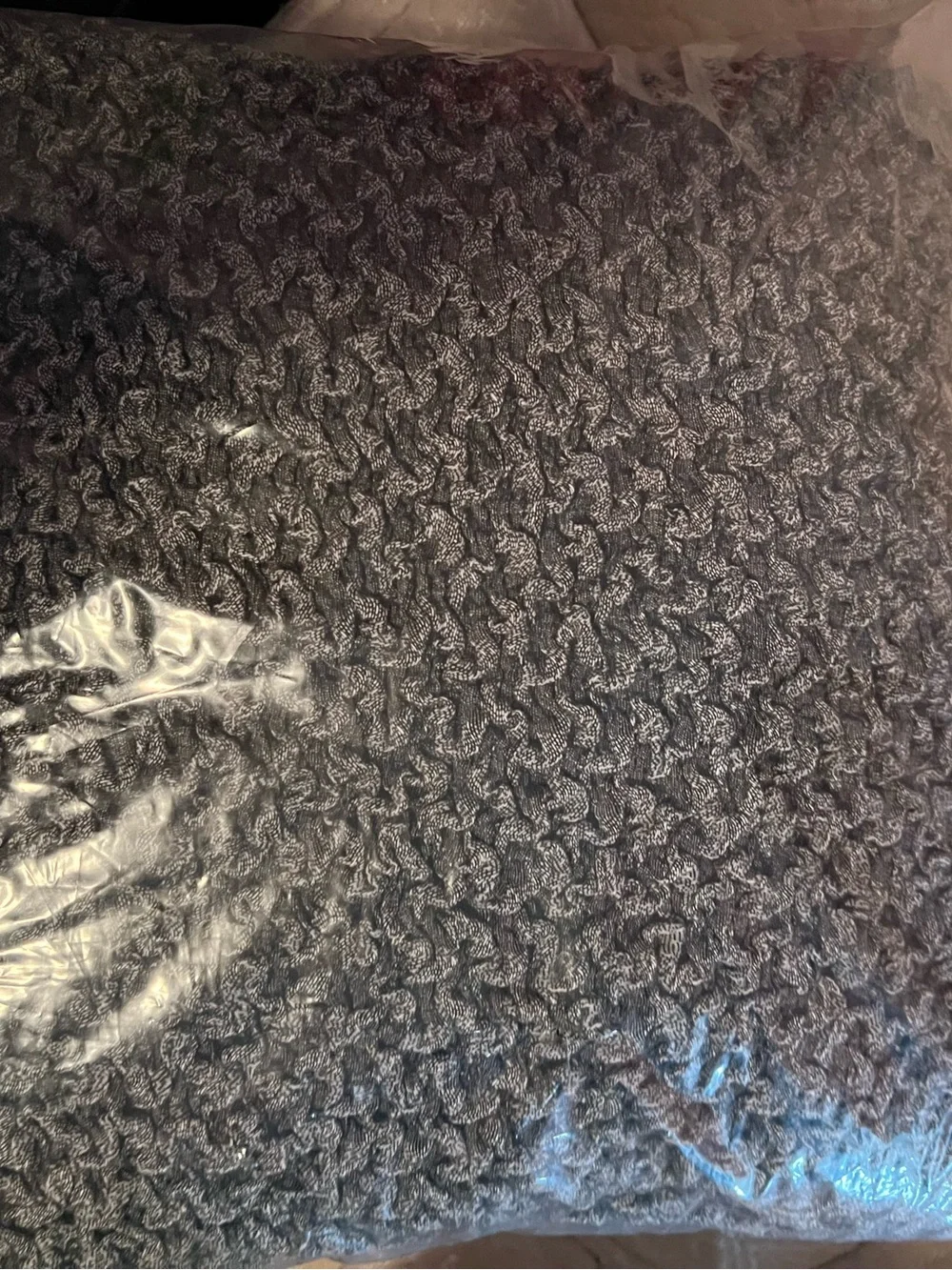 Textured Knit couch cover  - Charcoal Gray